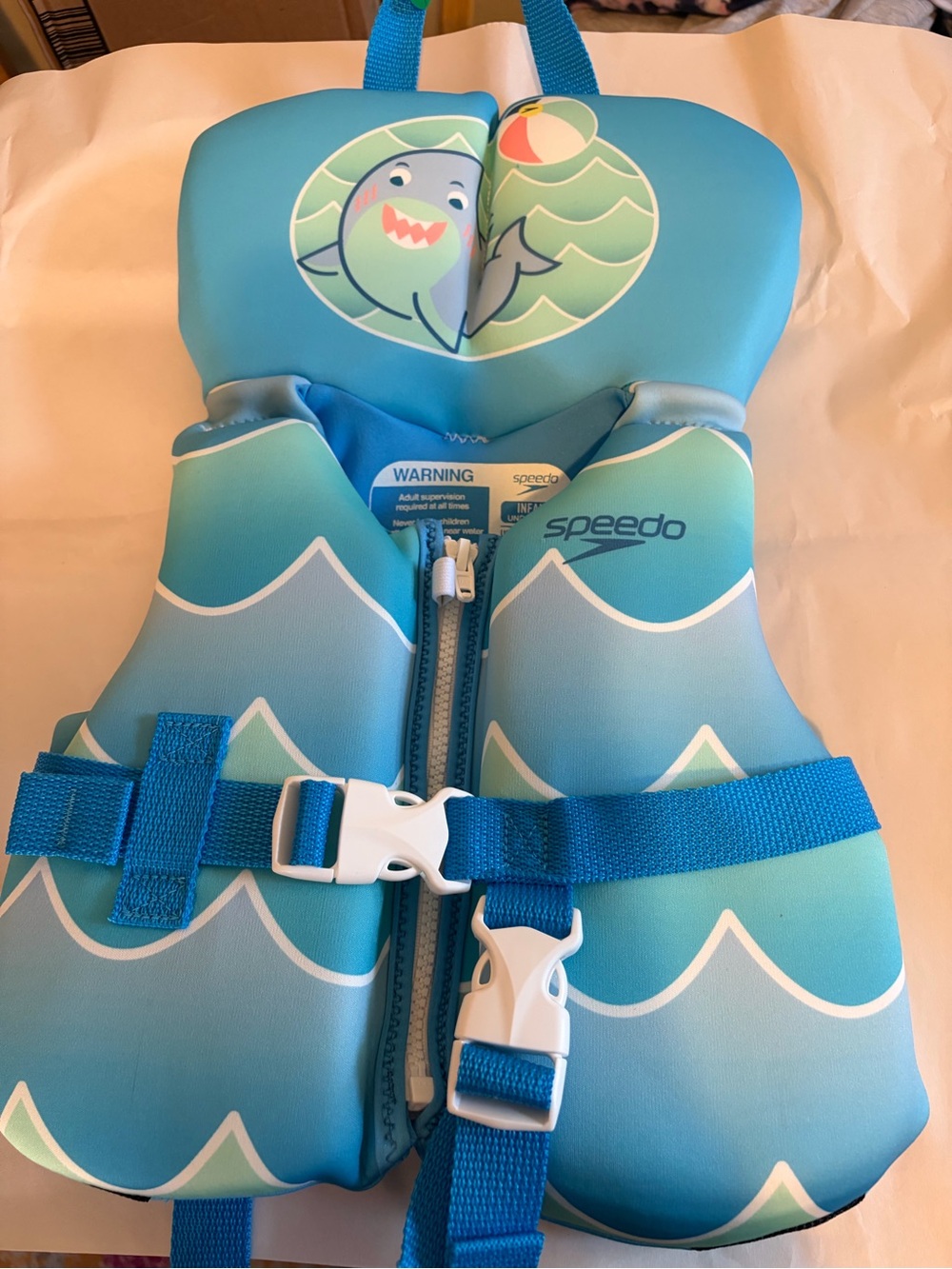 Speedo Kids' Blue & Aqua Shark Swim Vest